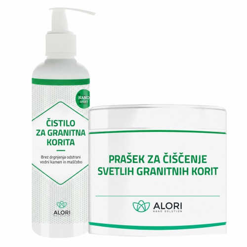Pachet pentru curățarea chiuvetei din granit alb