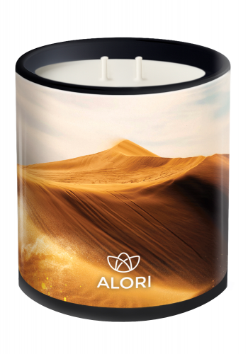 Lumânare din soia – Deșertul Dubai – neagră 450 ml